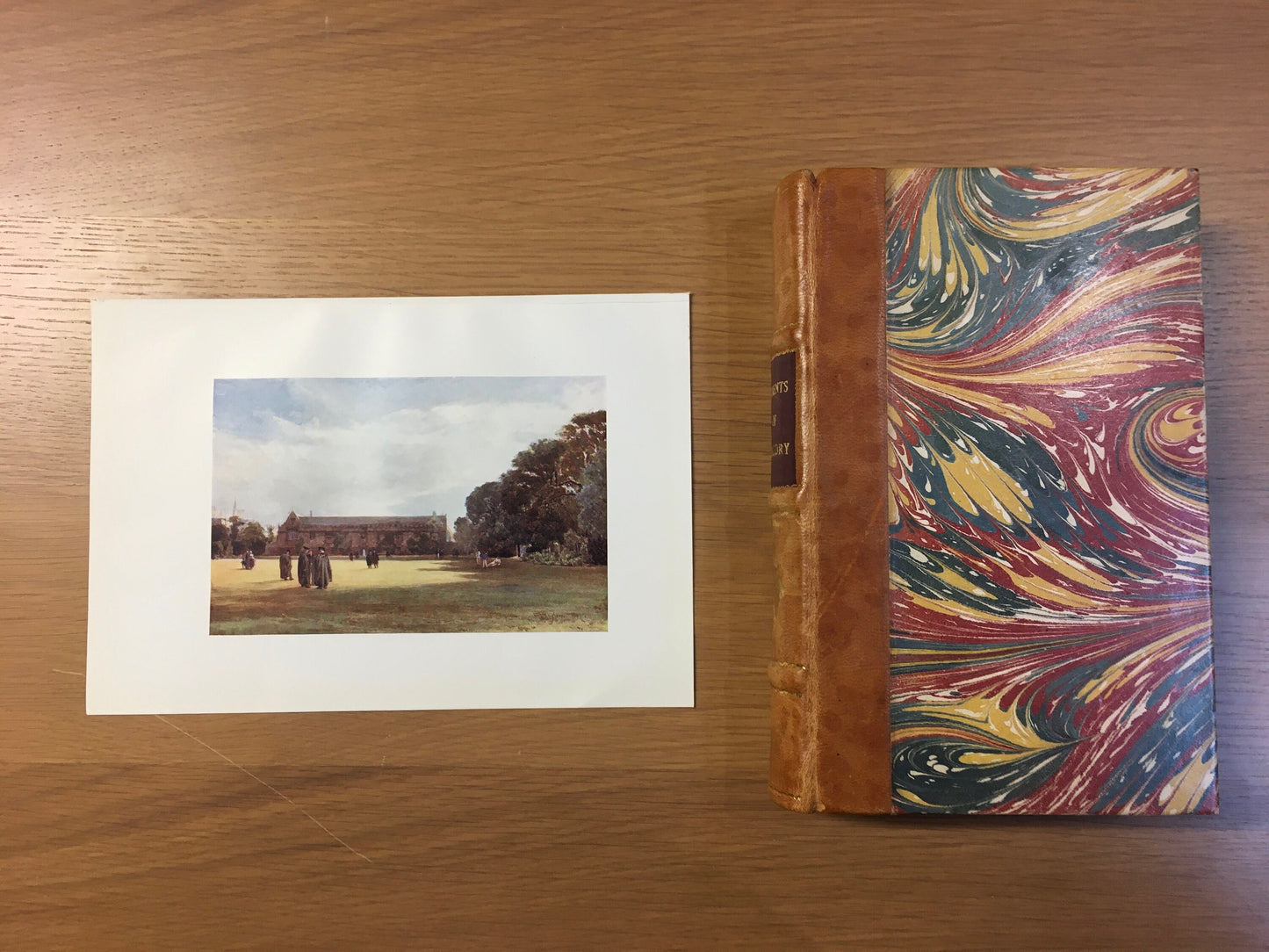 1903 OXFORD - St John’s College - Oxford University - John Fulleylove, Edward Thomas - Antique Oxford Print - 8.5 x 6 Inches