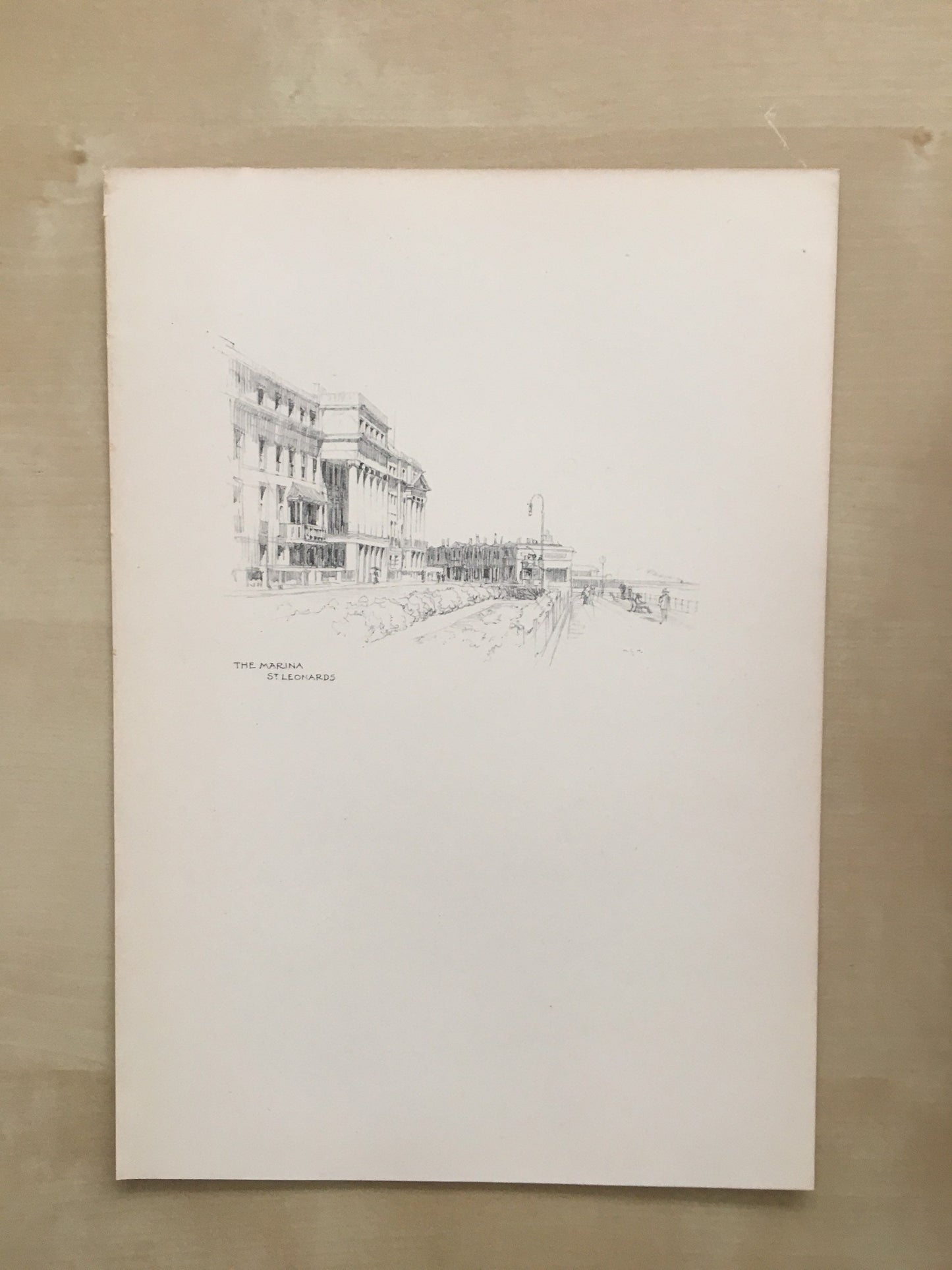 1915 HASTINGS - MARINA, St. Leonard's - Antique Hastings Print - Local History Print - Hasting Kent Wall Art - Over 100 Years Old