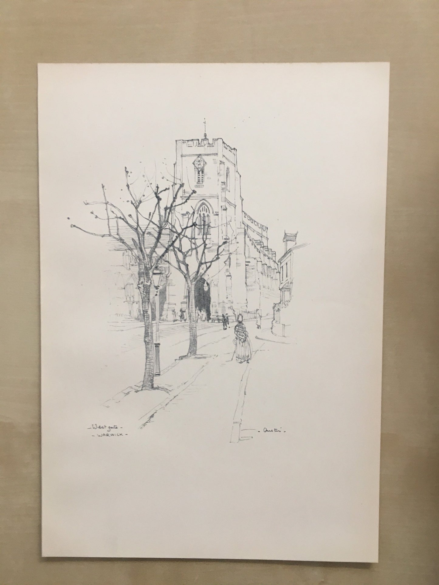 1920 WARWICK - WESTGATE - Antique Warwick Print - Local History Print - Warwick Wall Art - Over 100 Years Old