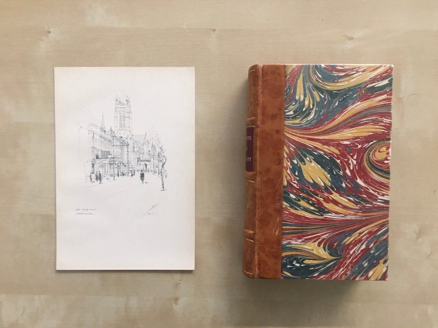 1920 LEAMINGTON - All Saints' Church - Antique Warwick Print - Local History Print - Warwick Wall Art - Over 100 Years Old