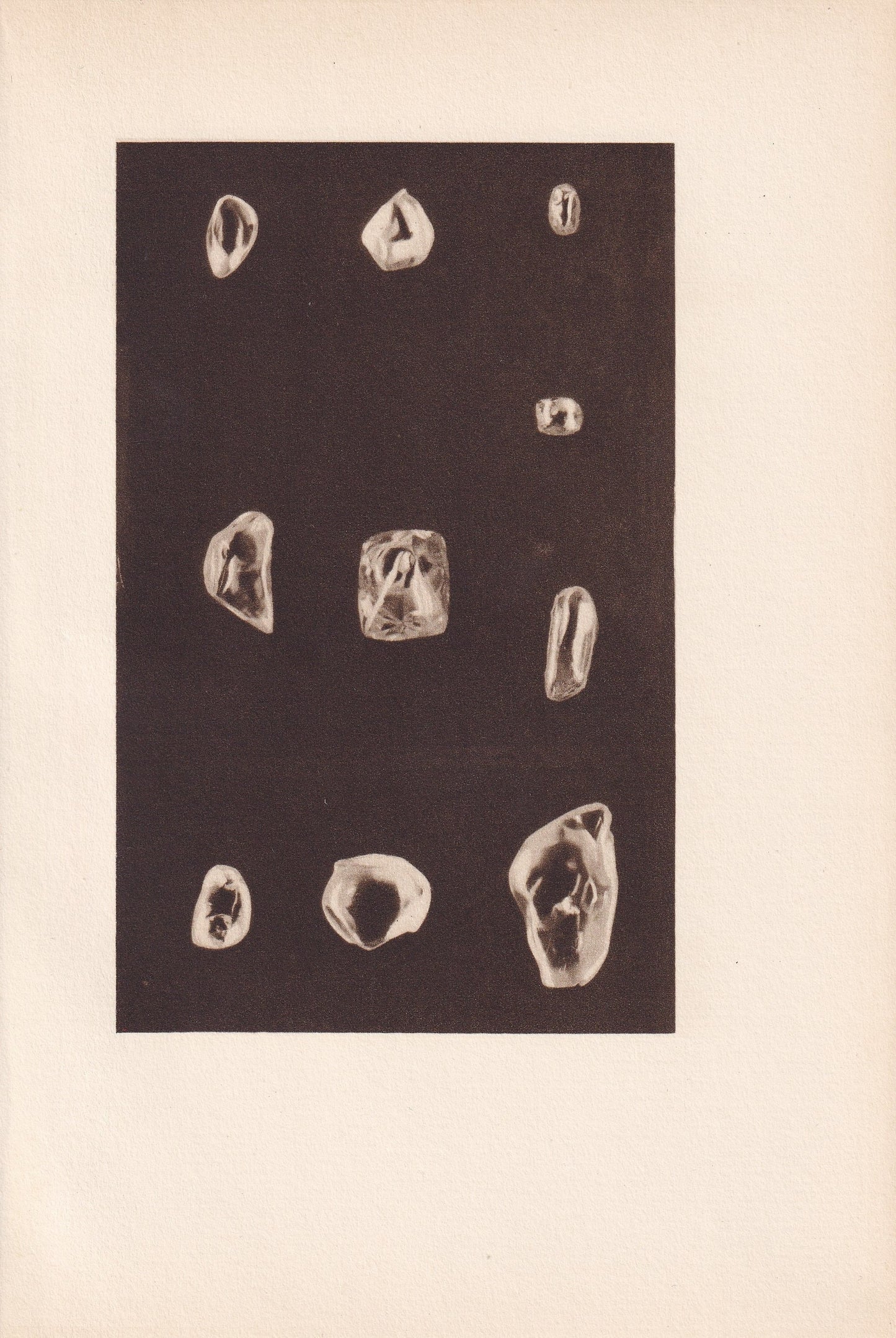 1934 UNCUT DIAMONDS Print - Original Vintage Print - Diamond Wall Art - Mineral Wall Art - 89 Years Old - 9.15 x 6 Inches