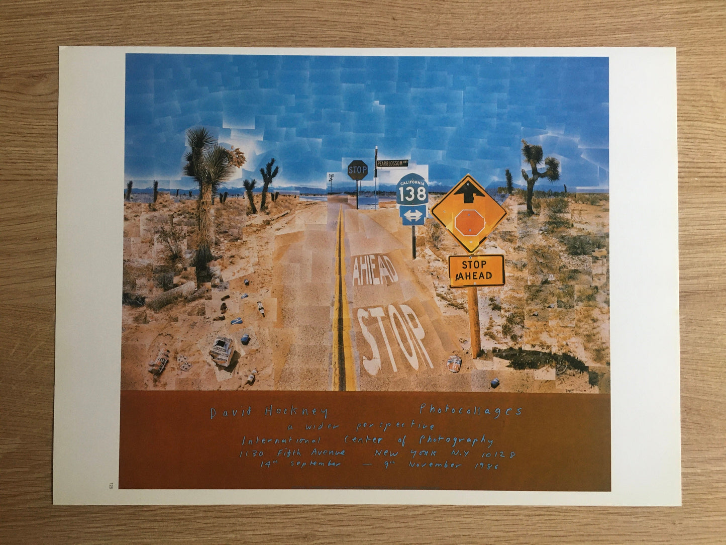 Vintage 1987 DAVID HOCKNEY Print - Centre of Photography New York 1986, Exhibition Poster - Hockney Wall Art - 10.25 x 14 Inches