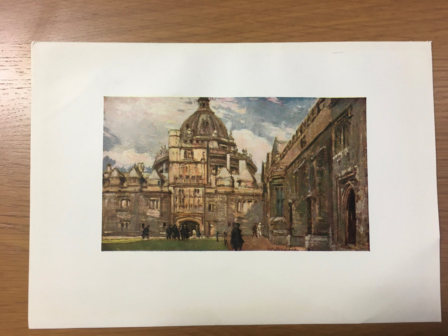 1903 OXFORD - Radcliffe Library, from Brasenose College Quadrangle Print - John Fulleylove, Edward Thomas - Antique Oxford Print