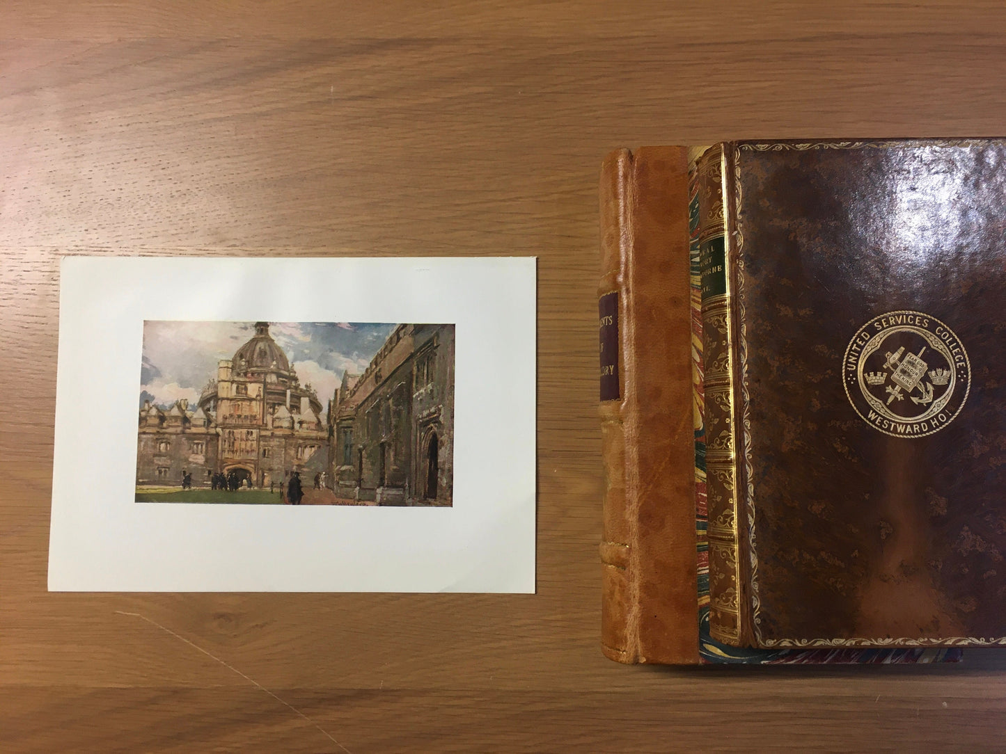 1903 OXFORD - Radcliffe Library, from Brasenose College Quadrangle Print - John Fulleylove, Edward Thomas - Antique Oxford Print