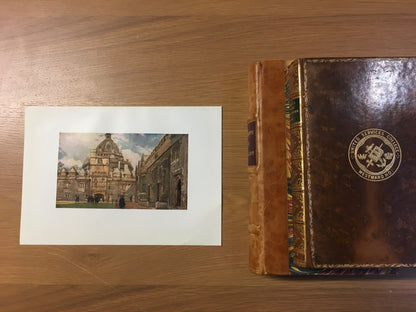 1903 OXFORD - Radcliffe Library, from Brasenose College Quadrangle Print - John Fulleylove, Edward Thomas - Antique Oxford Print