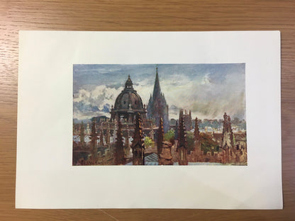 1903 OXFORD - Seen from the Sheldonian Theatre - Oxford University - John Fulleylove, Edward Thomas - Antique Oxford Print - 8.5 x 6 Inches