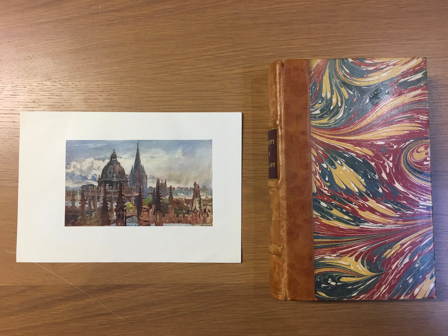 1903 OXFORD - Seen from the Sheldonian Theatre - Oxford University - John Fulleylove, Edward Thomas - Antique Oxford Print - 8.5 x 6 Inches