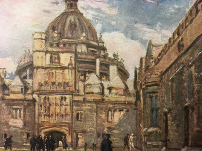 1903 OXFORD - Radcliffe Library, from Brasenose College Quadrangle Print - John Fulleylove, Edward Thomas - Antique Oxford Print
