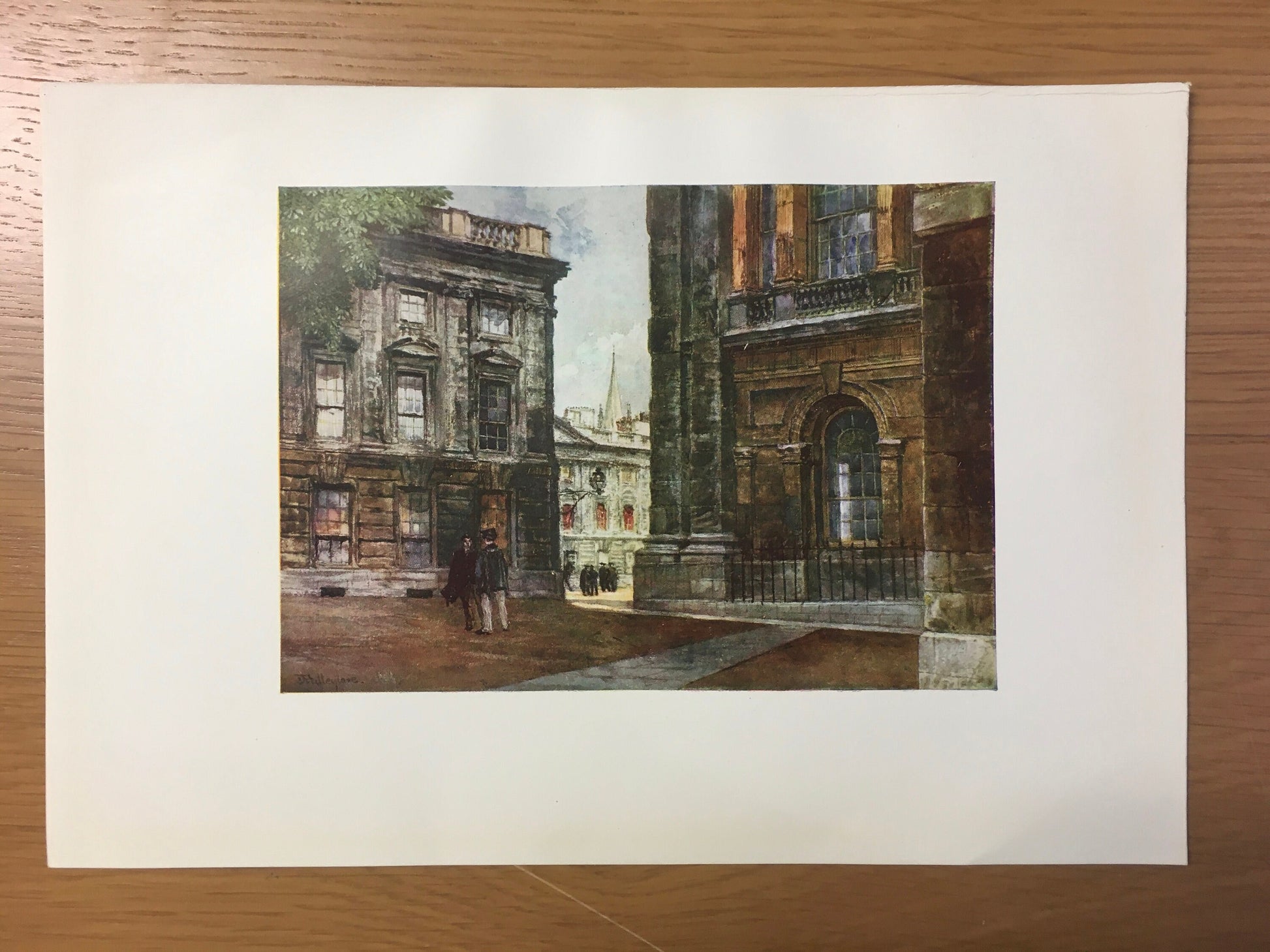 1903 OXFORD - Peckwater Quadrangle, Christ Church, Oxford University Print - John Fulleylove, Edward Thomas - Antique Oxford Print