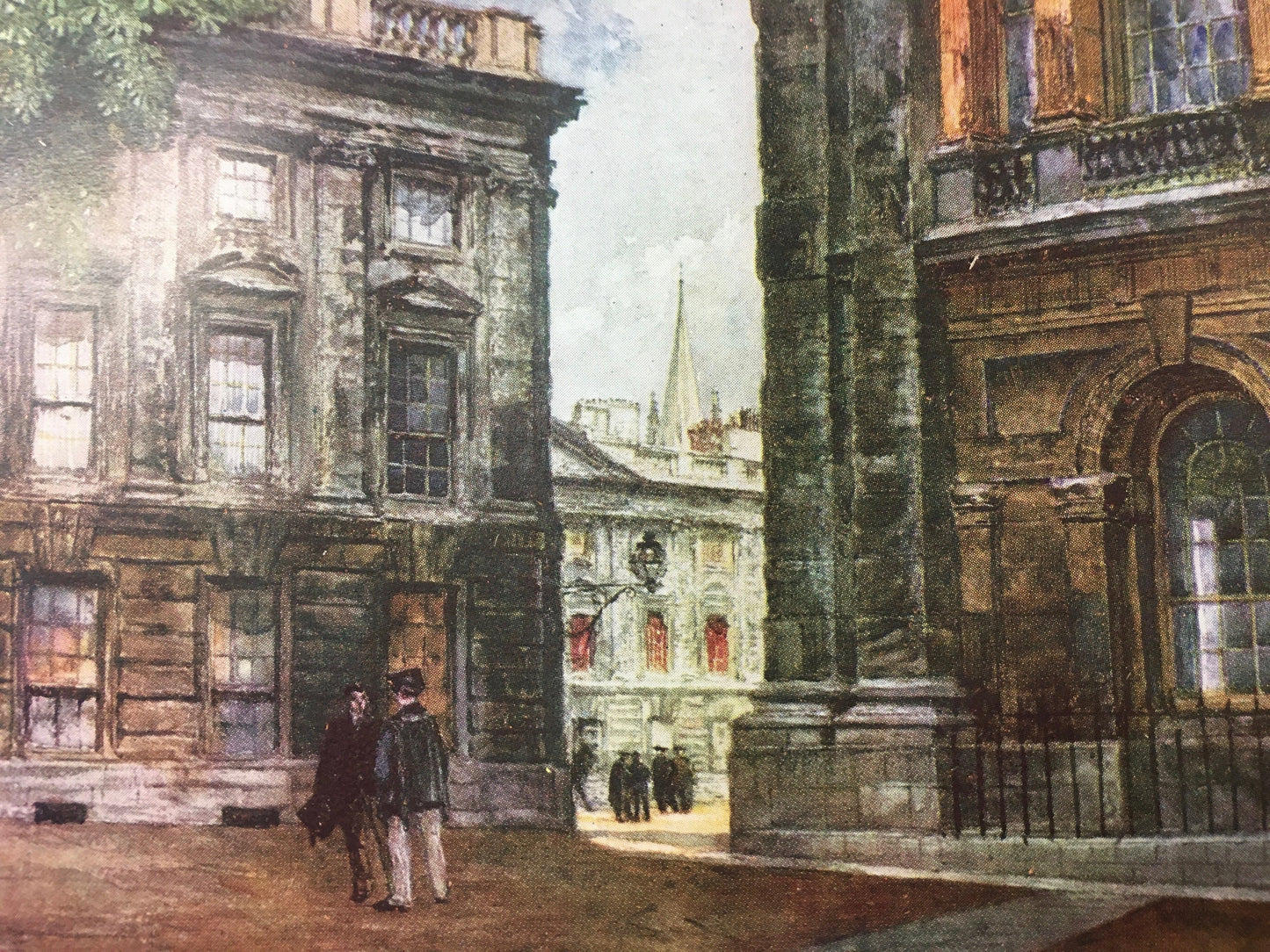 1903 OXFORD - Peckwater Quadrangle, Christ Church, Oxford University Print - John Fulleylove, Edward Thomas - Antique Oxford Print