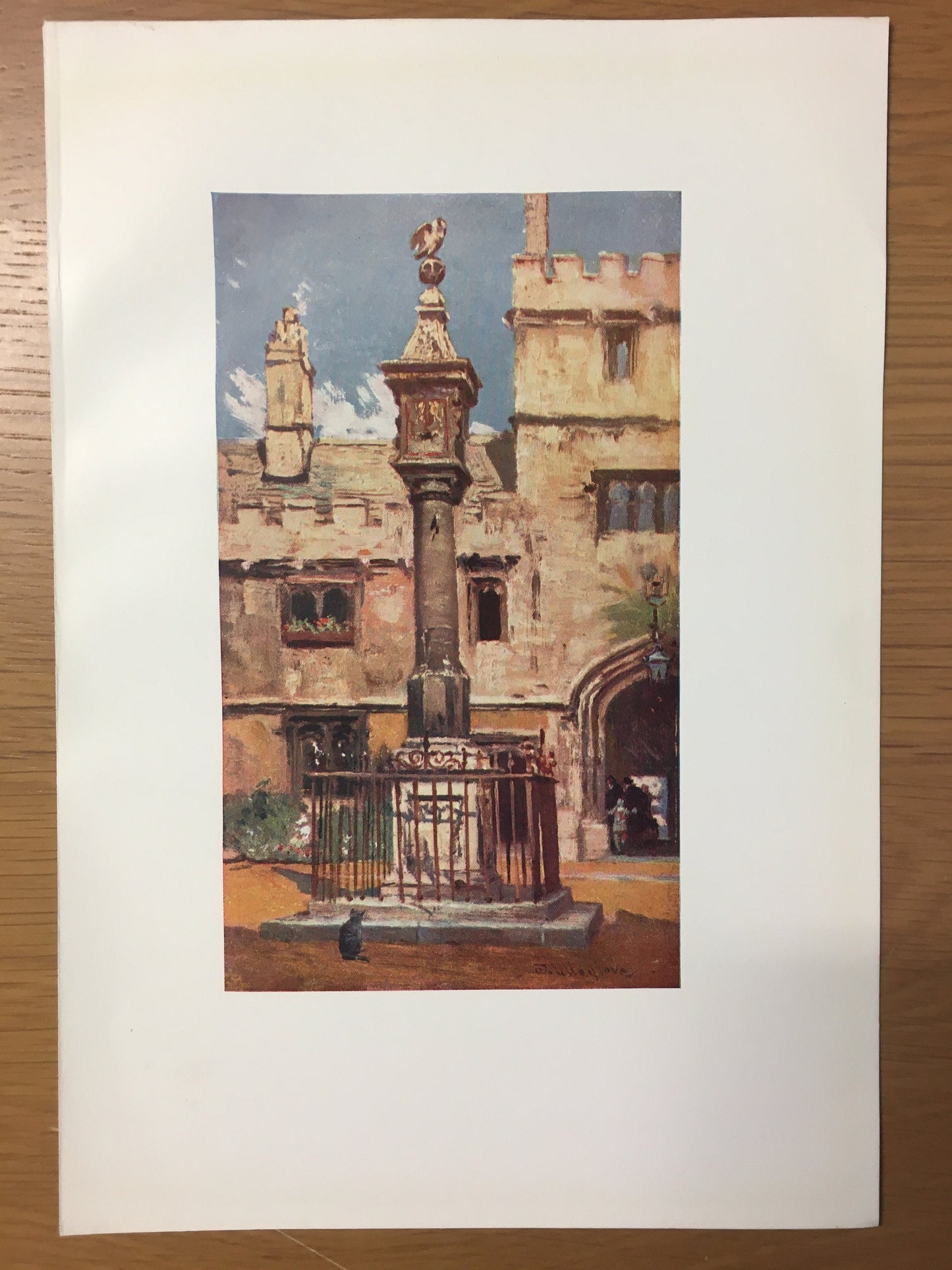 1903 OXFORD - CORPUS CHRISTI College, Oxford University Print - John Fulleylove, Edward Thomas - Antique Oxford Print - 8.5 x 6 Inches