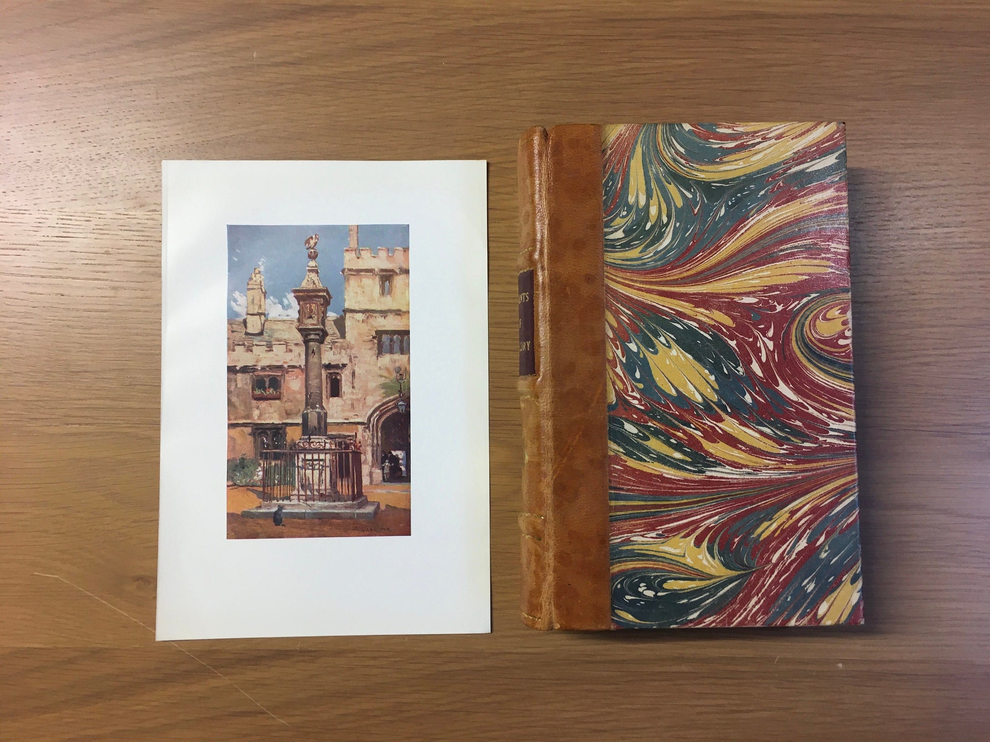 1903 OXFORD - CORPUS CHRISTI College, Oxford University Print - John Fulleylove, Edward Thomas - Antique Oxford Print - 8.5 x 6 Inches