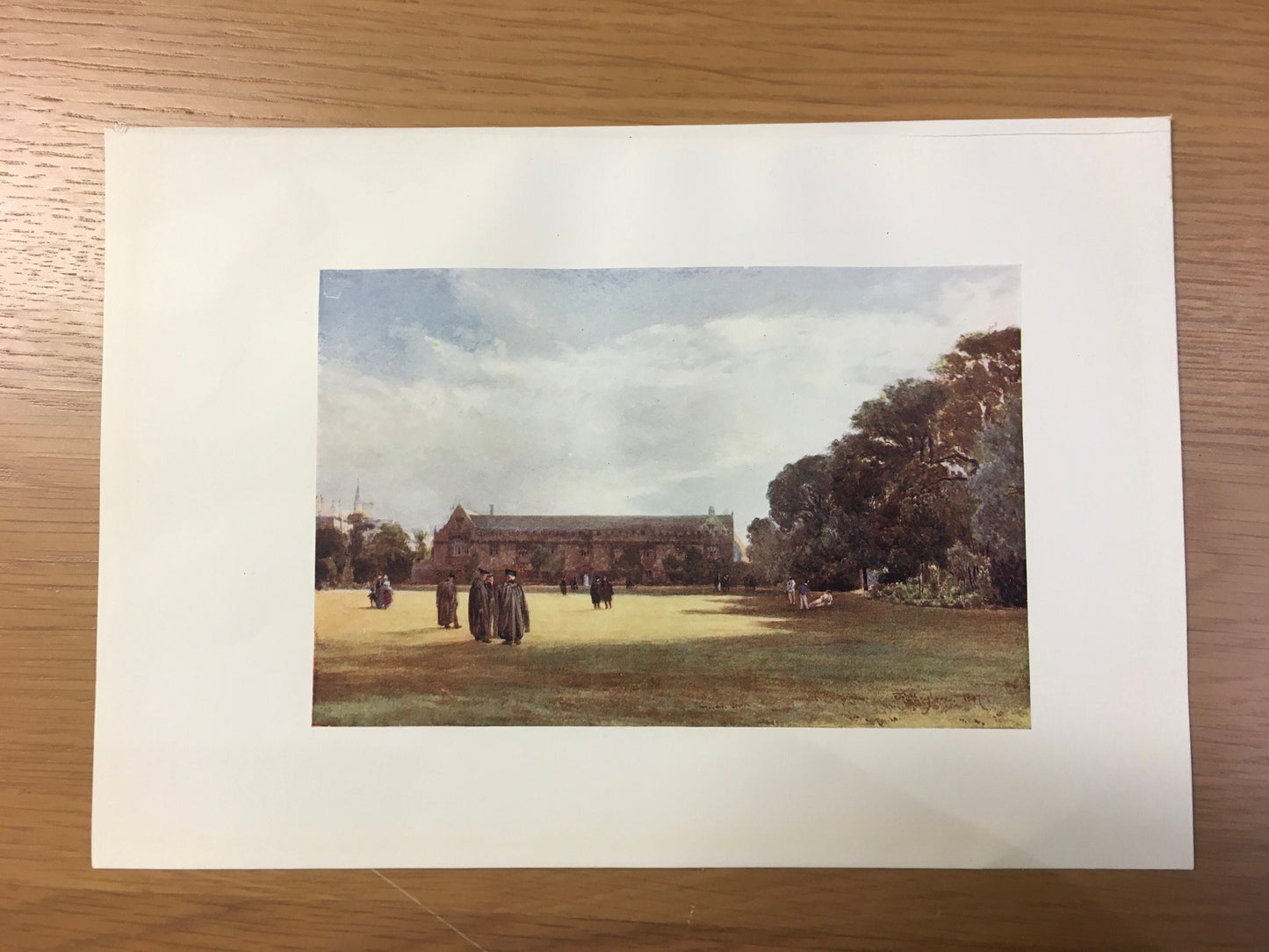 1903 OXFORD - St John’s College - Oxford University - John Fulleylove, Edward Thomas - Antique Oxford Print - 8.5 x 6 Inches