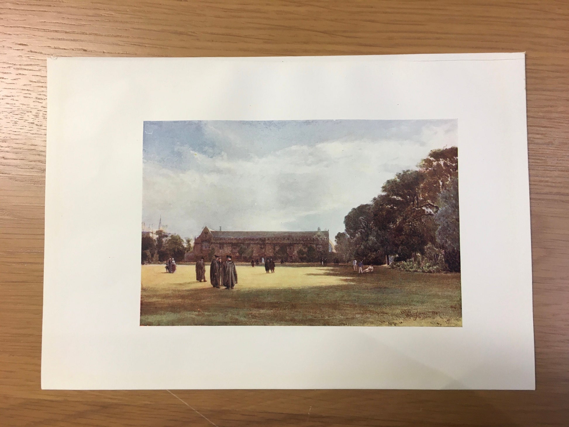 1903 OXFORD - St John’s College - Oxford University - John Fulleylove, Edward Thomas - Antique Oxford Print - 8.5 x 6 Inches