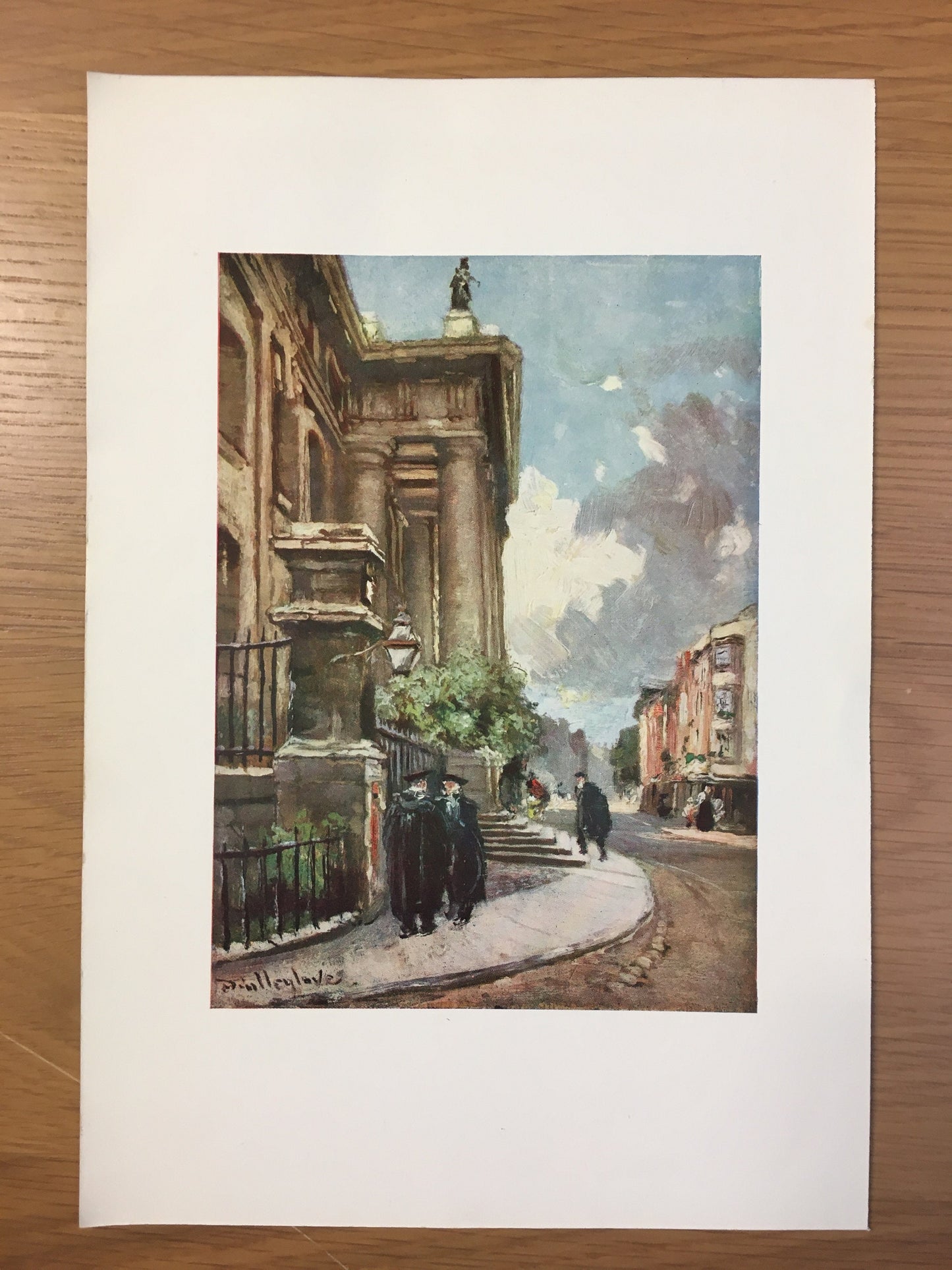 1903 OXFORD - Clarendon Building, Broad Street - Oxford University - John Fulleylove, Edward Thomas - Antique Oxford Print - 120 Years Old