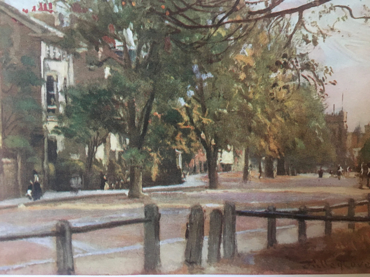 1903 OXFORD - ST GILES'S, Looking Towards Magdalen, Oxford University - John Fulleylove - Antique Oxford Print - 8.5 x 6 Inches