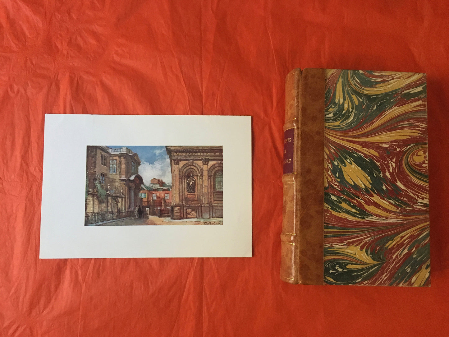 1903 OXFORD - ASHMOLEAN MUSEUM and Sheldonian Theatre, Oxford University - John Fulleylove - Antique Oxford Print - 120 Years Old