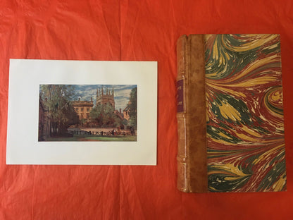 1903 OXFORD - CORPUS CHRISTI College and Merton Tower, Oxford University - John Fulleylove - Antique Oxford Print - 8.5 x 6 Inches