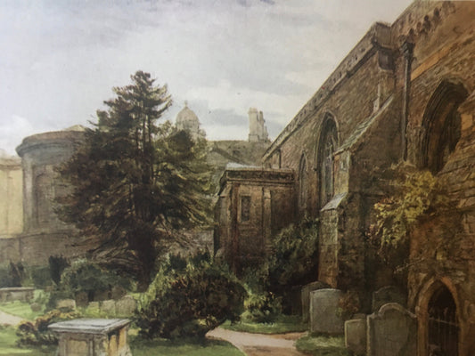 1903 OXFORD - ST PETER'S-In-the-East, Oxford University - John Fulleylove - Antique Oxford Print - 8.5 x 6 Inches