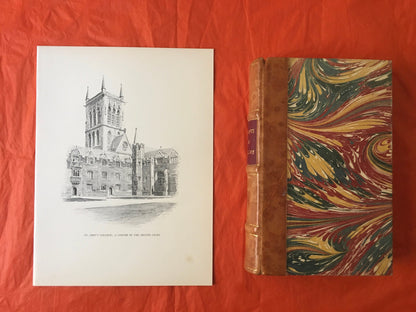 1927 CAMBRIDGE - St JOHN'S COLLEGE, by W.G. Blackall - Original Print - Cambridge University Print - Over 90 Years Old