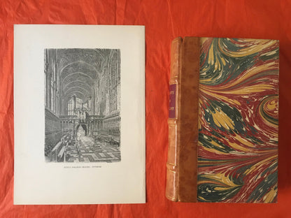 1927 CAMBRIDGE - KING'S COLLEGE Chapel, by W.G Blackall - Original Print - Cambridge University Print - Over 90 Years Old