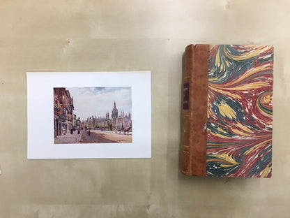 1907 CAMBRIDGE - KING'S COLLEGE Gateway, King's Parade - William Mathison - Cambridge University - Cambridge Painting - 116 Years Old