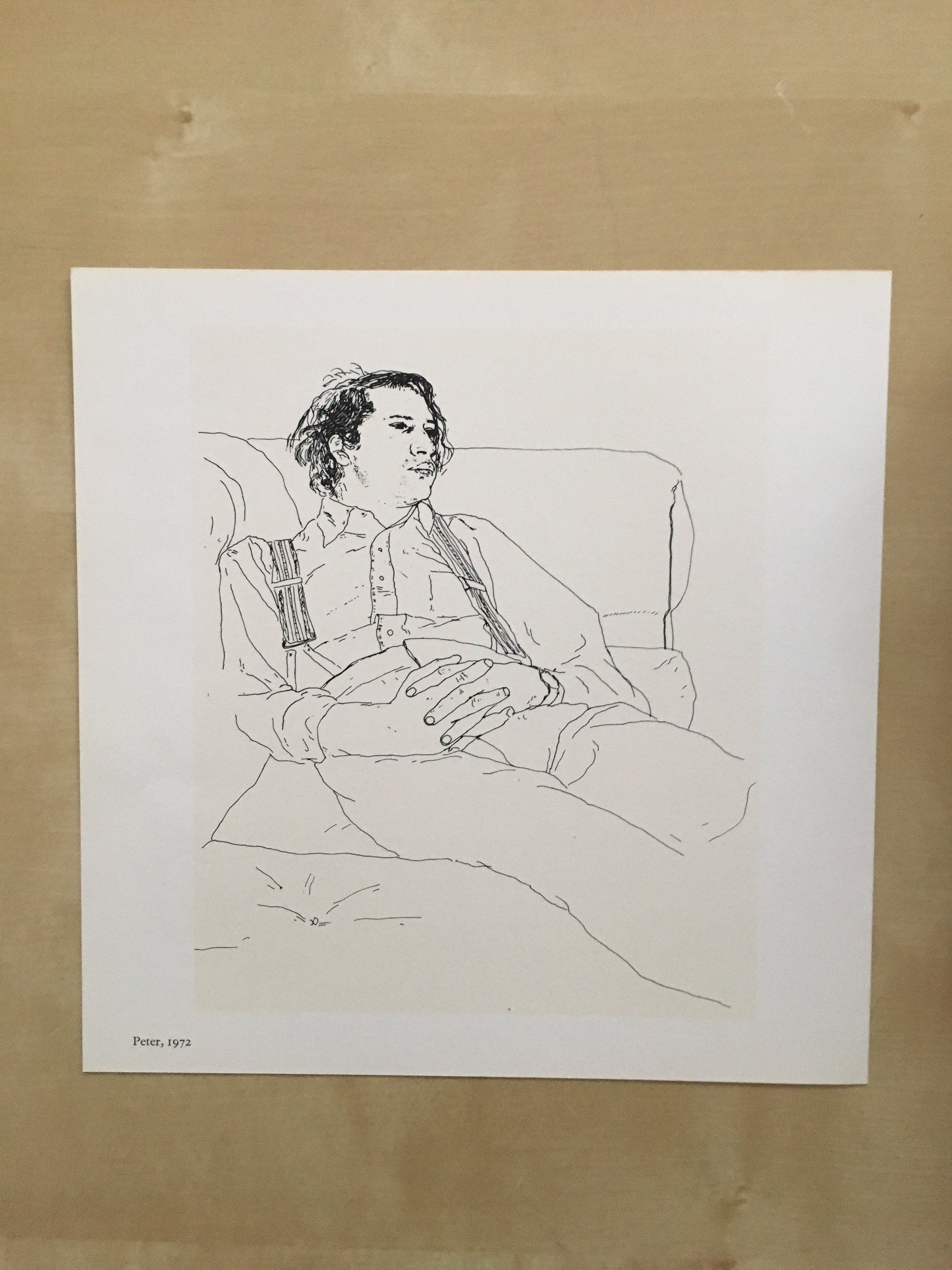 1978 DAVID HOCKNEY - "Peter, 1972" Print - Hockney Art - Hockney Wall Art - Vintage Print - 8 x 8.12 Inches