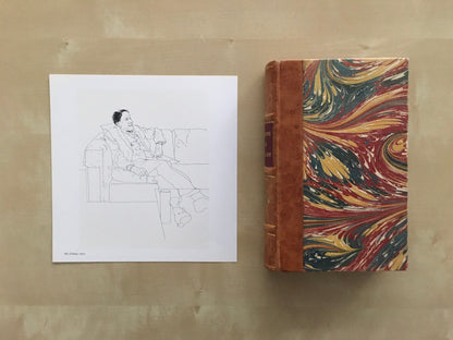 1978 DAVID HOCKNEY - "My Father, 1972" Print - Hockney Art - Hockney Wall Art - Vintage Print - 8 x 8.12 Inches