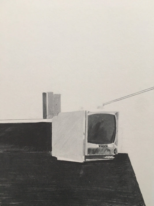 1978 DAVID HOCKNEY - "Sony TV, 1968" Print - Hockney Art - Hockney Wall Art - Vintage Print - 8 x 8.12 Inches
