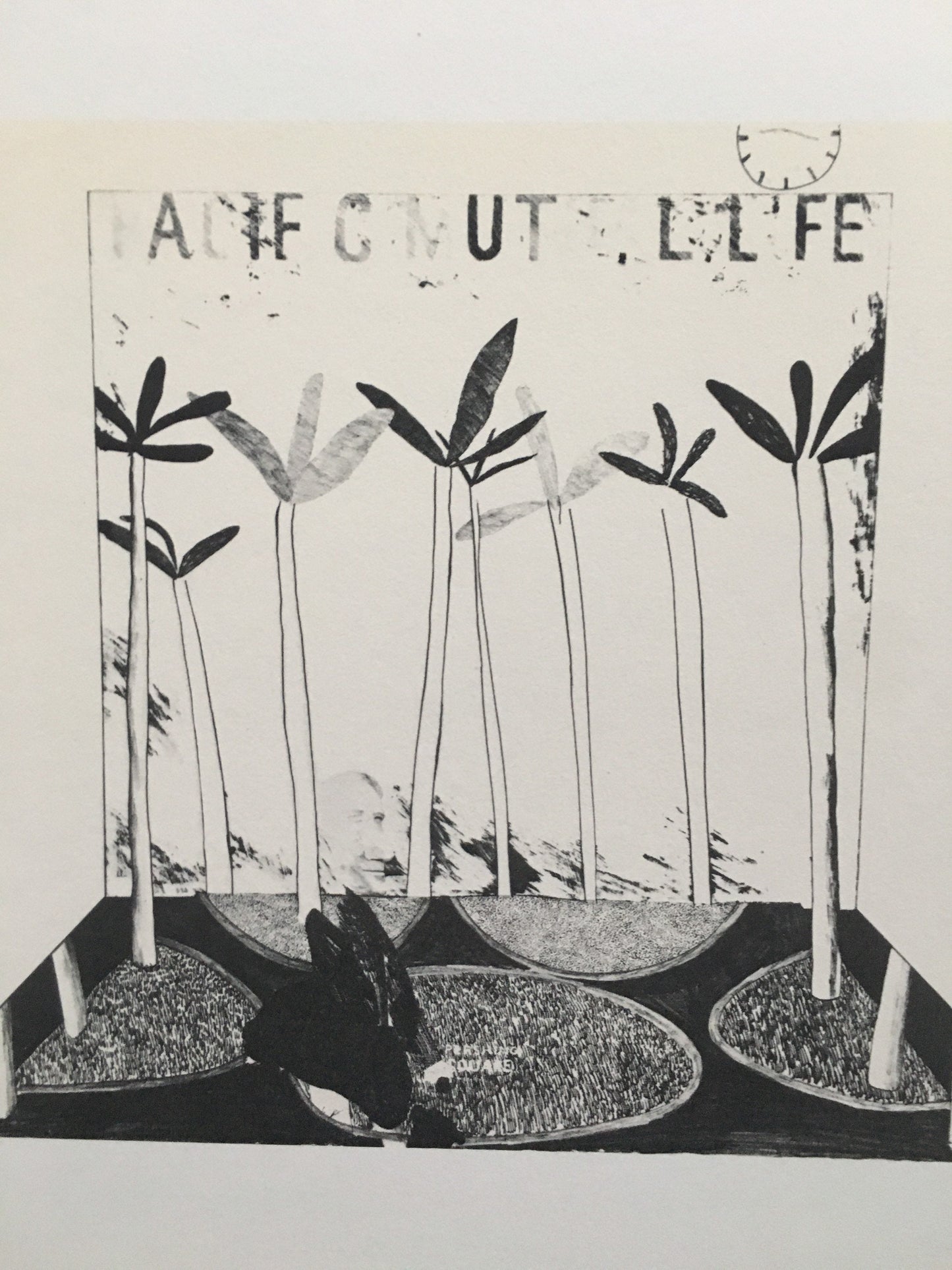 1978 DAVID HOCKNEY - "Pacific Mutual Life, 1964" Print - Hockney Art - Hockney Wall Art - Vintage Print - 8 x 8.12 Inches