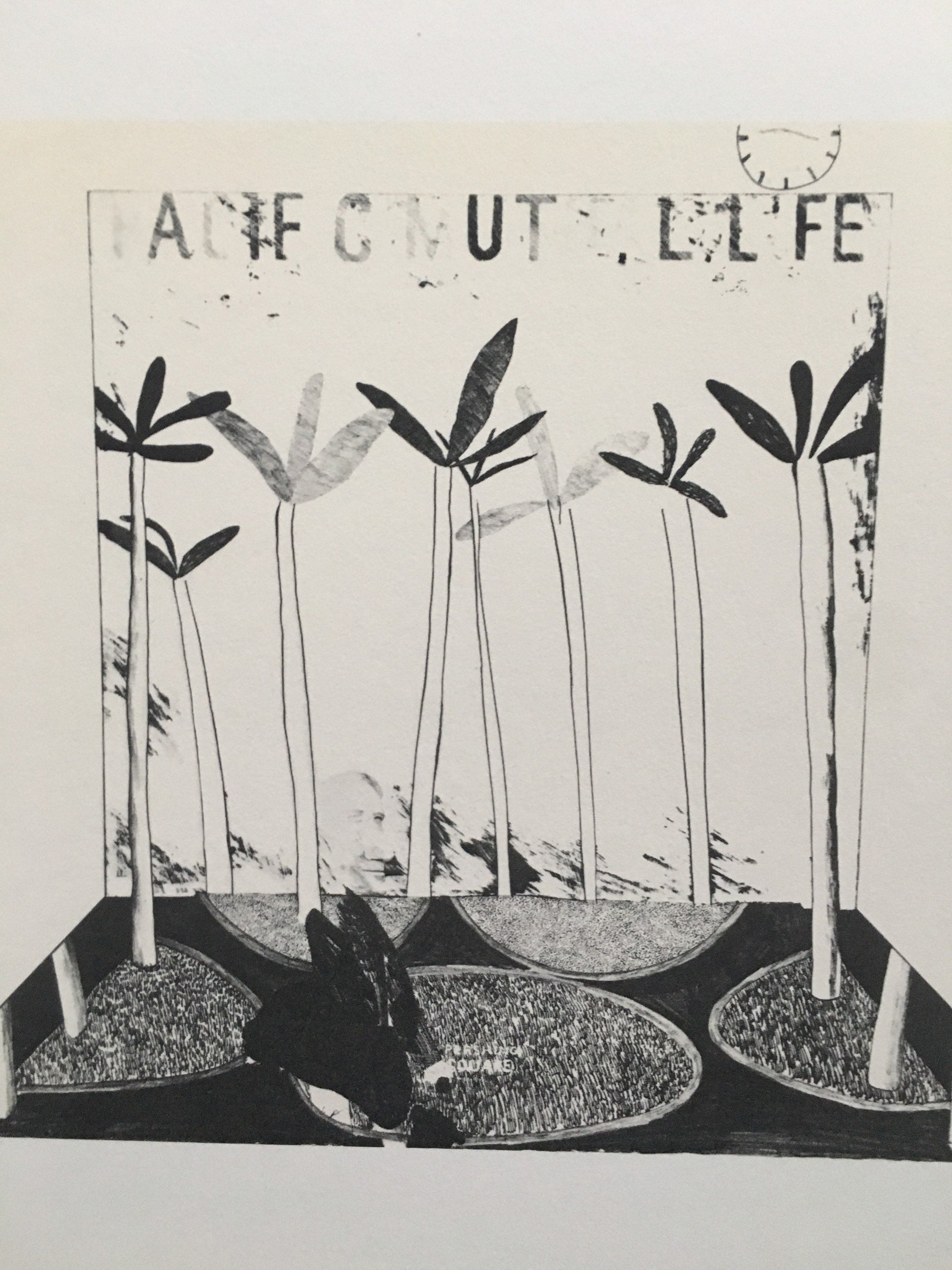 1978 DAVID HOCKNEY - "Pacific Mutual Life, 1964" Print - Hockney Art - Hockney Wall Art - Vintage Print - 8 x 8.12 Inches