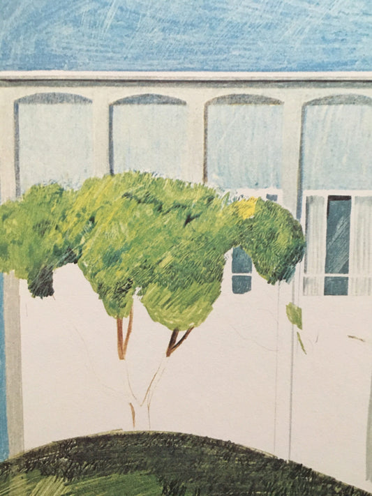 1978 DAVID HOCKNEY - "3rd Street, Santa Monica, 1968" Print - Hockney Art - Hockney Wall Art - Vintage Print - 8 x 8.12 Inches