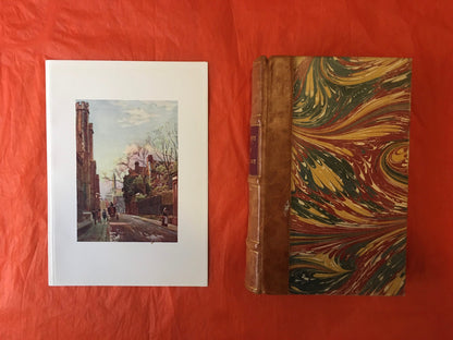 1907 CAMBRIDGE - QUEEN'S LANE (Old Mill Street) - William Mathison - Cambridge University - Cambridge Painting - 116 Years Old