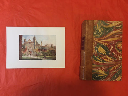 1907 CAMBRIDGE - GONVILLE & CAIUS College, Gate of Virtue - William Mathison - Cambridge University - Cambridge Painting - 116 Years Old