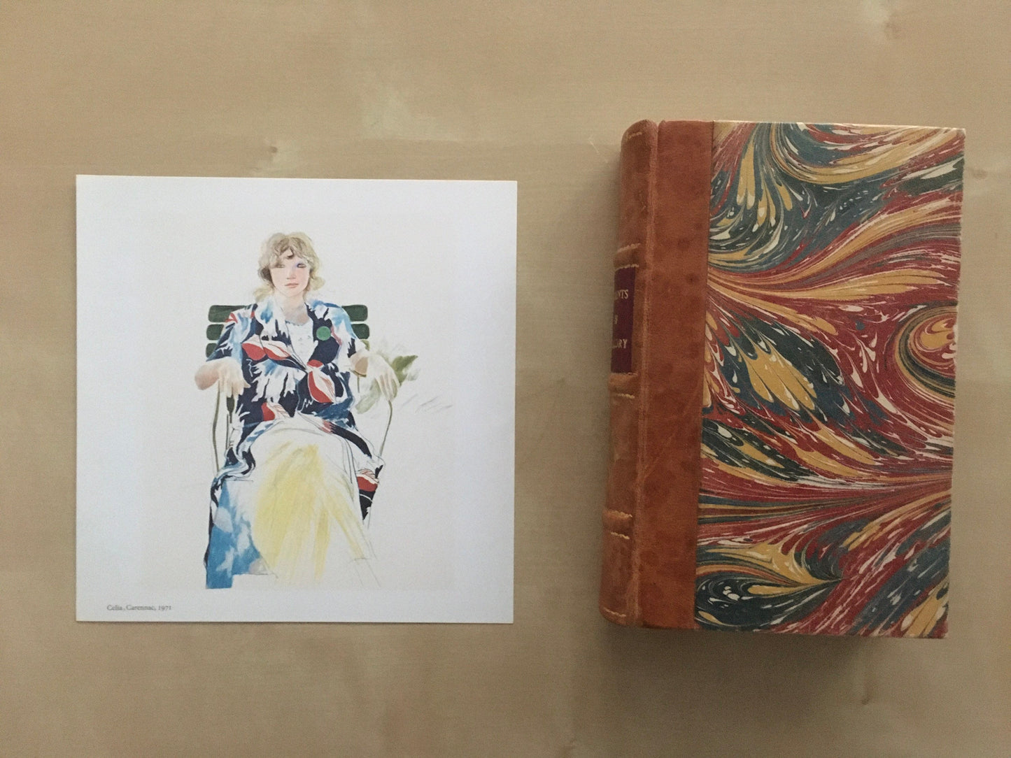 Vintage 1978 DAVID HOCKNEY - "Celia, Carennac, 1971" Print - Hockney Art - Hockney Wall Art - 8 x 8.12 Inches