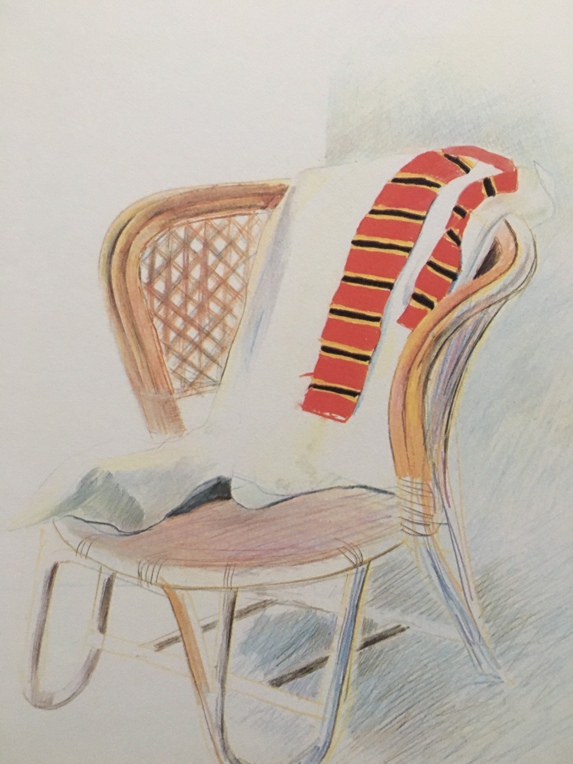 Vintage 1978 DAVID HOCKNEY - "My Suit and Tie, 1971" Print - Hockney Art - Hockney Wall Art - 8 x 8.12 Inches