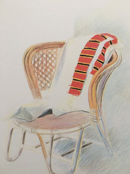 Vintage 1978 DAVID HOCKNEY - "My Suit and Tie, 1971" Print - Hockney Art - Hockney Wall Art - 8 x 8.12 Inches