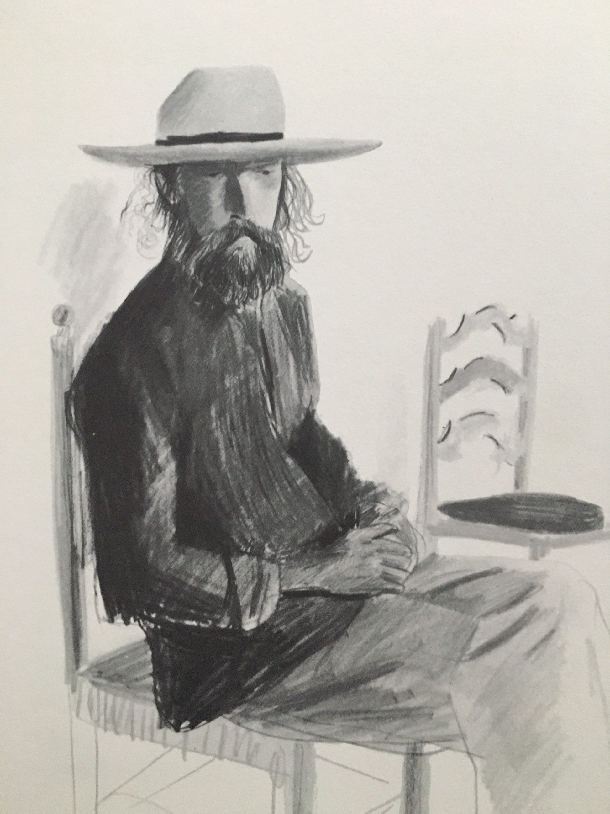 1978 DAVID HOCKNEY - "Dr Eugen Lamb, 1973" Print - Hockney Art - Hockney Wall Art - Vintage Print - 8 x 8.12 Inches