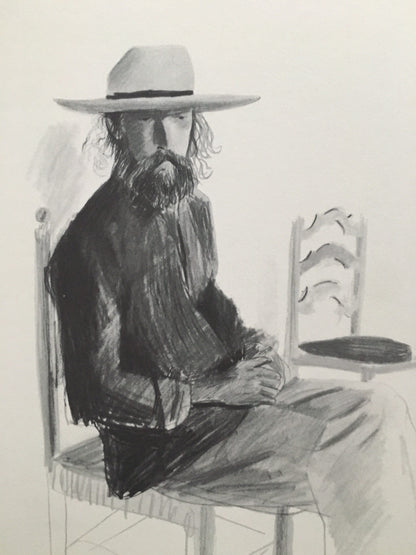 1978 DAVID HOCKNEY - "Dr Eugen Lamb, 1973" Print - Hockney Art - Hockney Wall Art - Vintage Print - 8 x 8.12 Inches