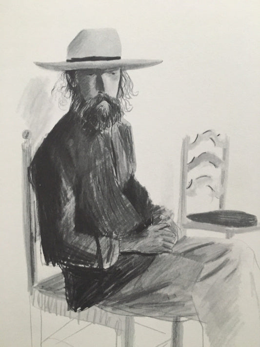 1978 DAVID HOCKNEY - "Dr Eugen Lamb, 1973" Print - Hockney Art - Hockney Wall Art - Vintage Print - 8 x 8.12 Inches