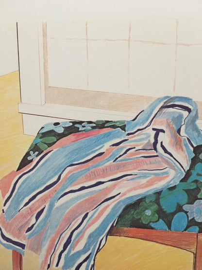 1978 DAVID HOCKNEY - "Suginoi Hotel, Beppu, 1971" Print - Hockney Art - Hockney Wall Art - Vintage Print - 8 x 8.12 Inches