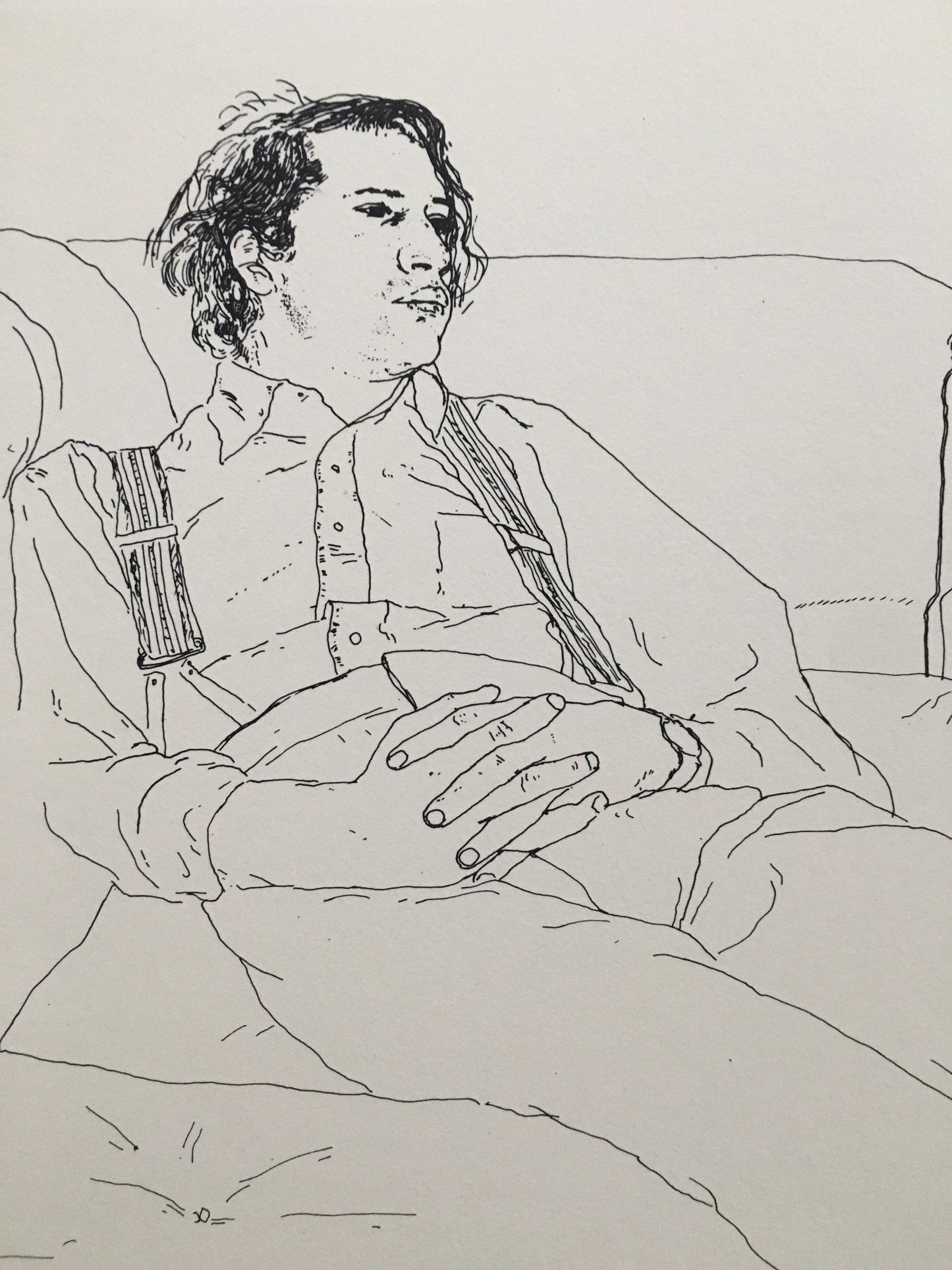 1978 DAVID HOCKNEY - "Peter, 1972" Print - Hockney Art - Hockney Wall Art - Vintage Print - 8 x 8.12 Inches