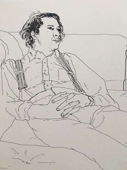 1978 DAVID HOCKNEY - "Peter, 1972" Print - Hockney Art - Hockney Wall Art - Vintage Print - 8 x 8.12 Inches