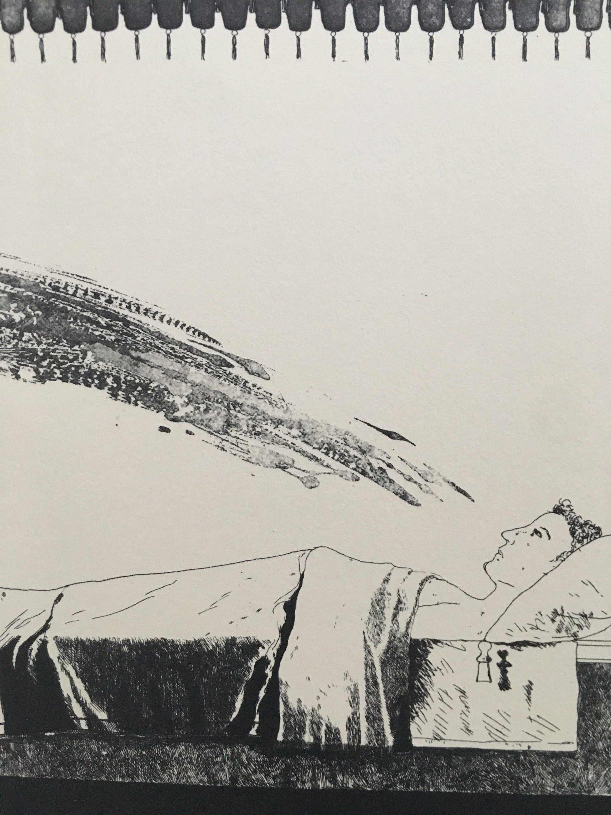 Vintage 1978 DAVID HOCKNEY - "Cold Water About to Hit the Prince, 1969" Print - Hockney Art - Hockney Wall Art - 8 x 8.12 Inches