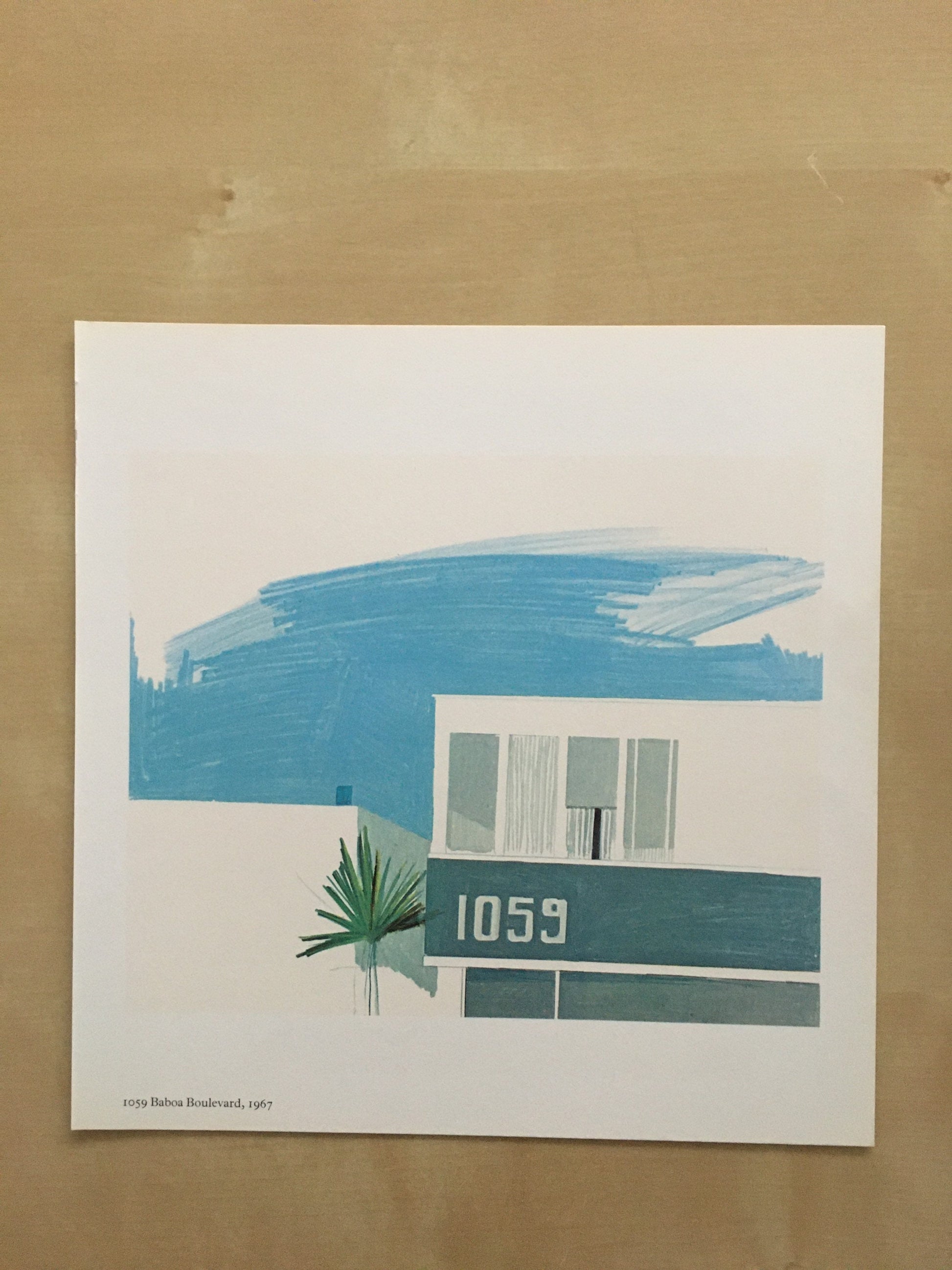 Vintage 1978 DAVID HOCKNEY - "1059 Baboa Boulevard, 1967" Print - Hockney Art - Hockney Wall Art - 8 x 8.12 Inches