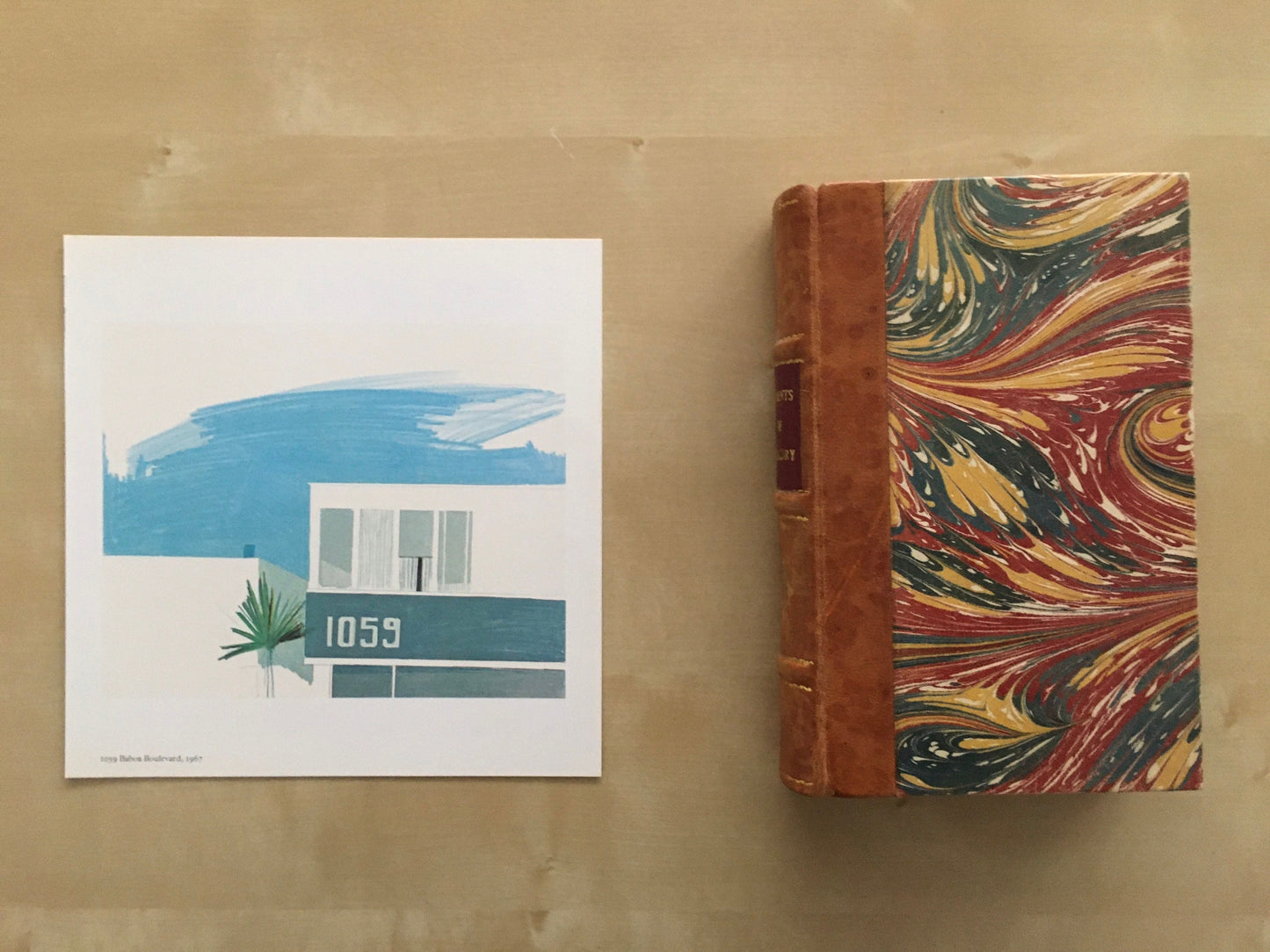 Vintage 1978 DAVID HOCKNEY - "1059 Baboa Boulevard, 1967" Print - Hockney Art - Hockney Wall Art - 8 x 8.12 Inches