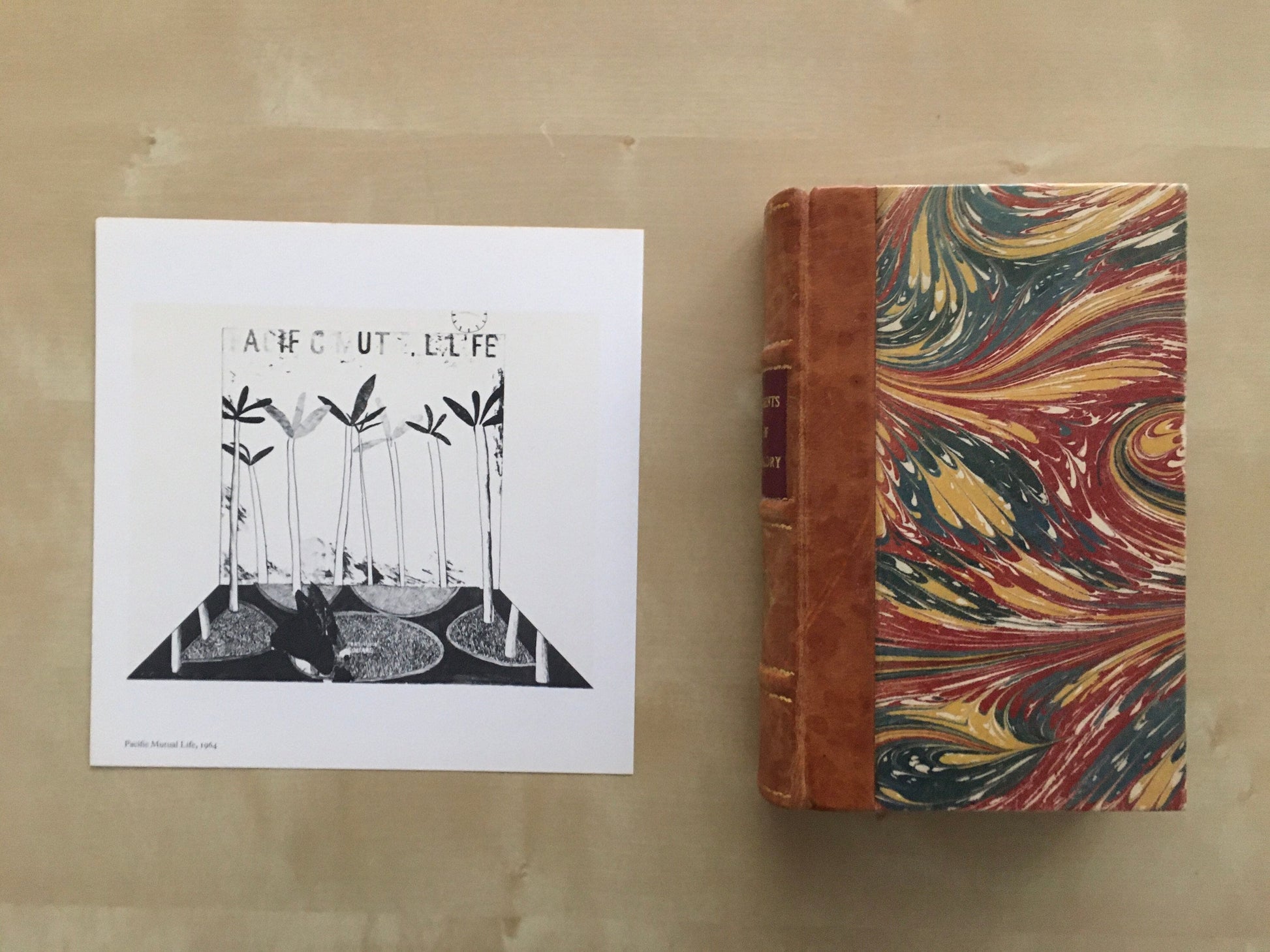 1978 DAVID HOCKNEY - "Pacific Mutual Life, 1964" Print - Hockney Art - Hockney Wall Art - Vintage Print - 8 x 8.12 Inches