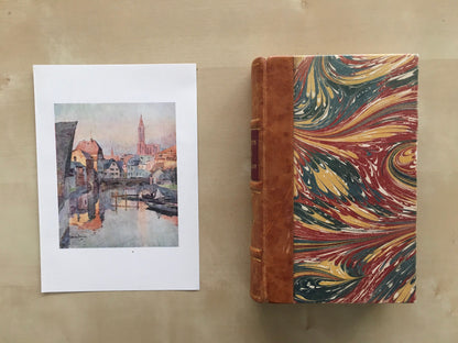 1912 GERMANY - STRASBURG - Germany Print - German City Print - Germany Painting - 8.5 x 6 Inches