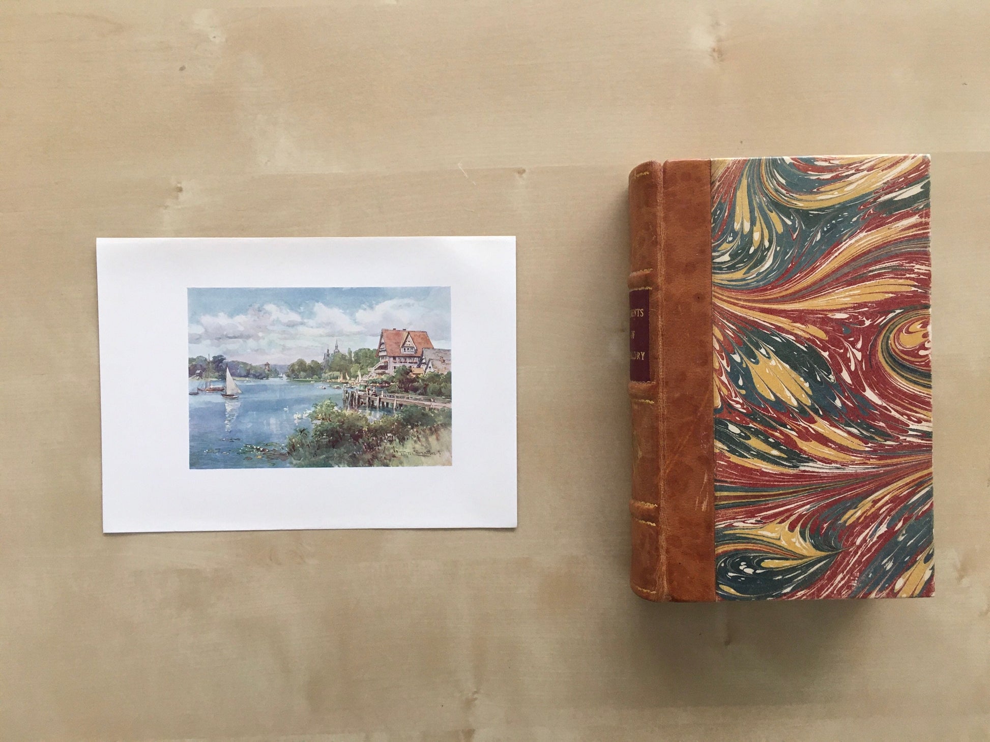 1912 GERMANY - KLEINER WANNSEE - Germany Print - German City Print - Germany Painting - 8.5 x 6 Inches