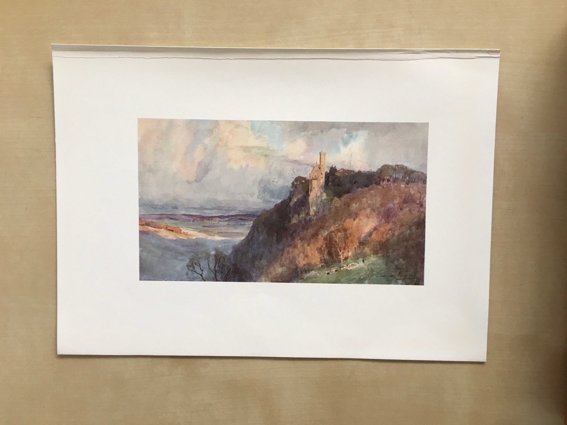 1912 GERMANY - LICHTENSTEIN CASTLE - Germany Print - German City Print - Germany Painting - 8.5 x 6 Inches